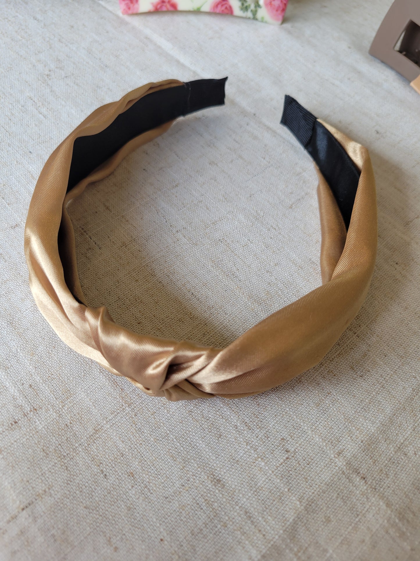 Tan Silk Headband