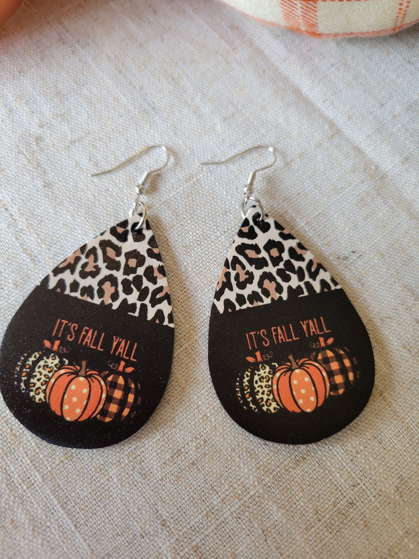 "It's Fall Y'all" Cheetah Print Earrings