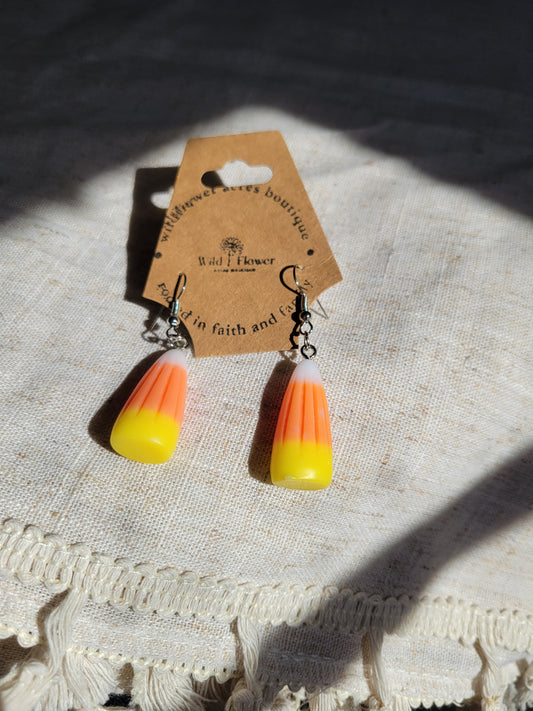 Candy Corn Dangle Earrings