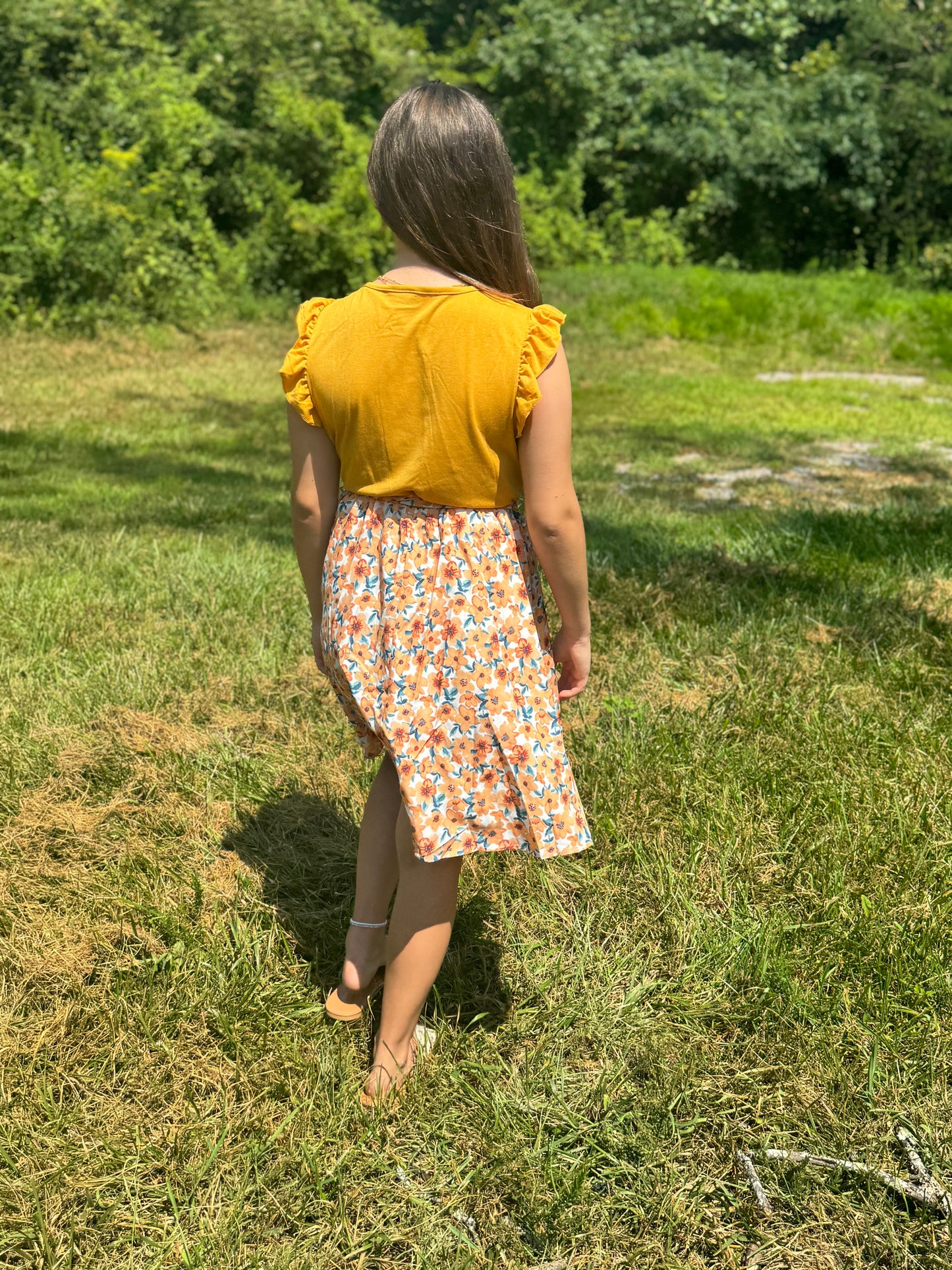 The Luna - Yellow Floral Dress