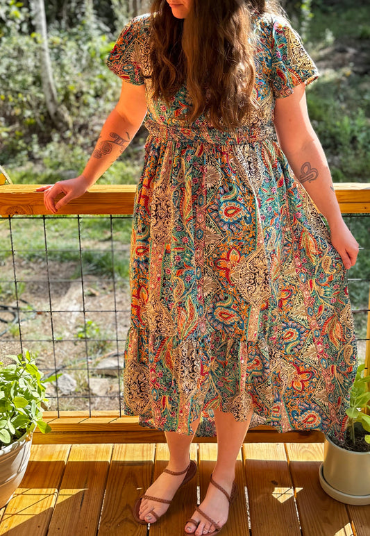 The Rachel - Bohemian Dip Hem Dress