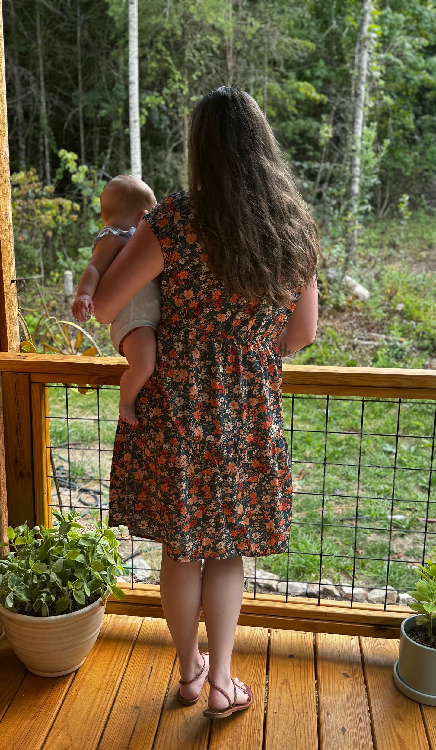 The Harmony - Orange and Red Floral Dress