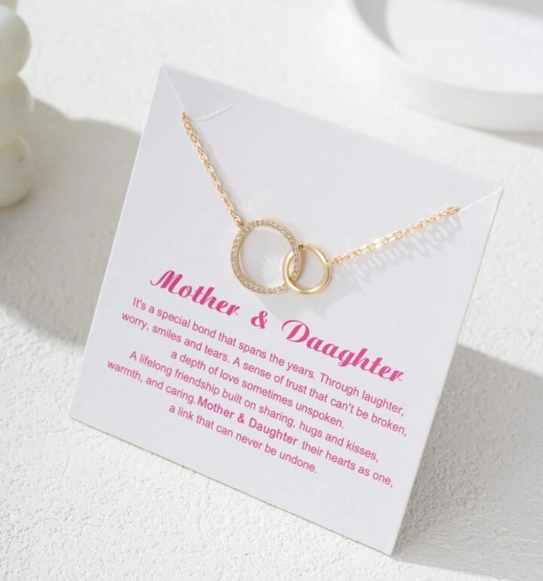 Mother and Daughter Eternity Necklace